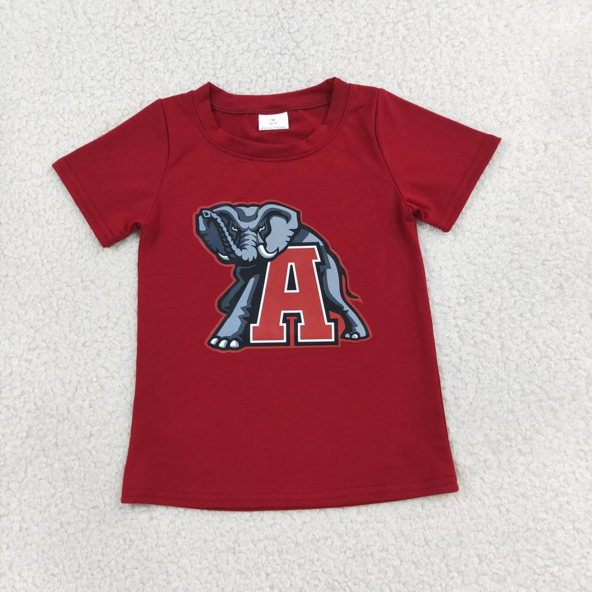 Kids Boys Alabama Short Sleeve Red T-shirt Top
