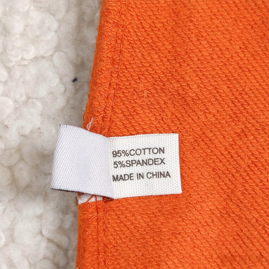 P1073 Orange Cotton Girls Bell Bottom Pants