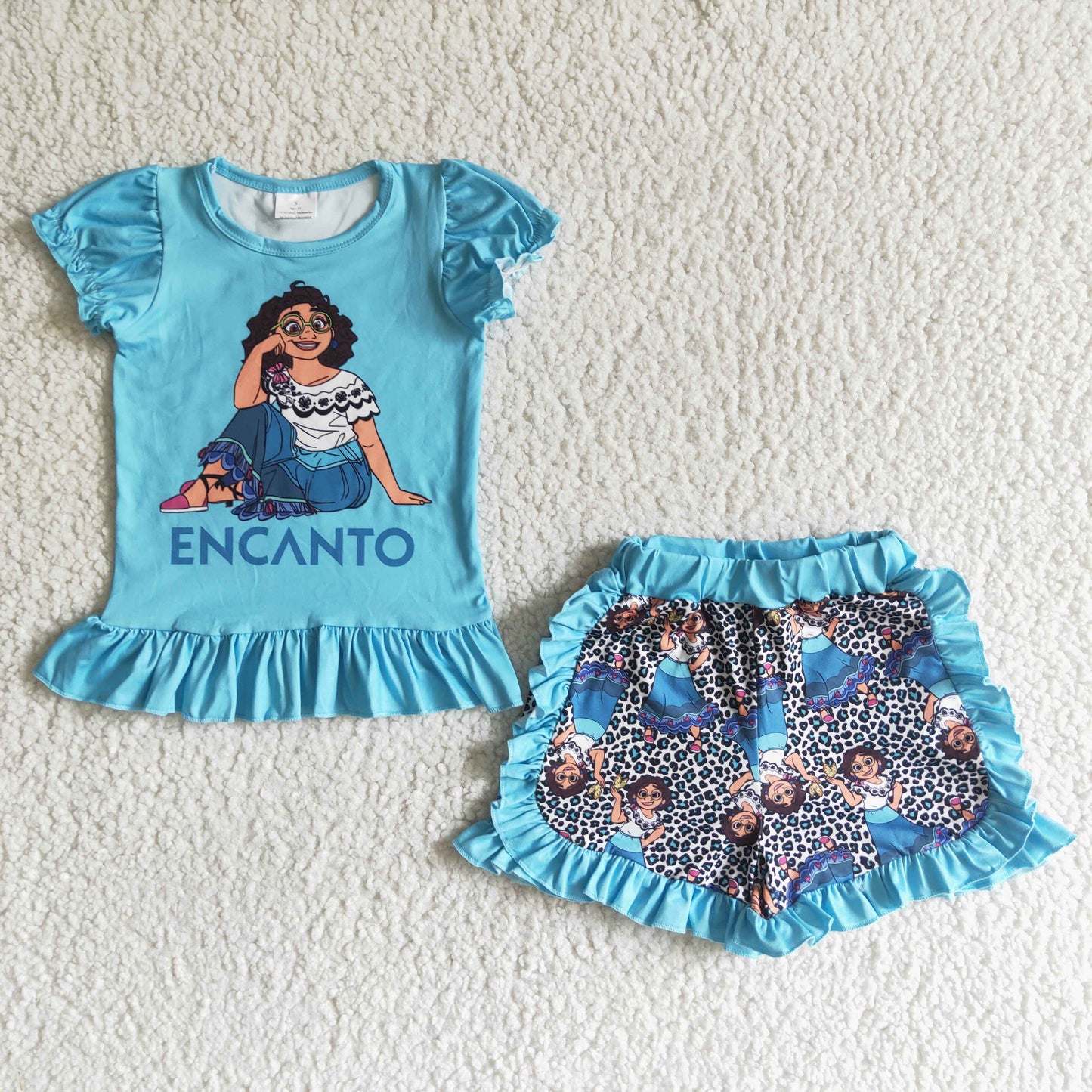(Promotion)Short sleeve ruffles shorts summer outfits GSSO0019