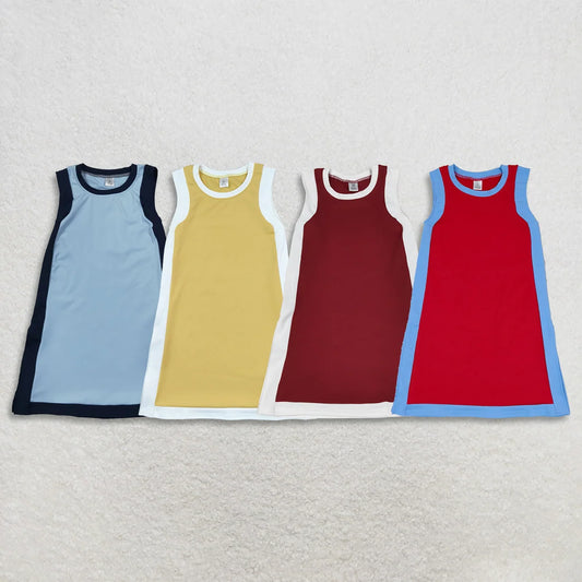 Sibling Baby Girls Sleeveless Color Block Active Dress