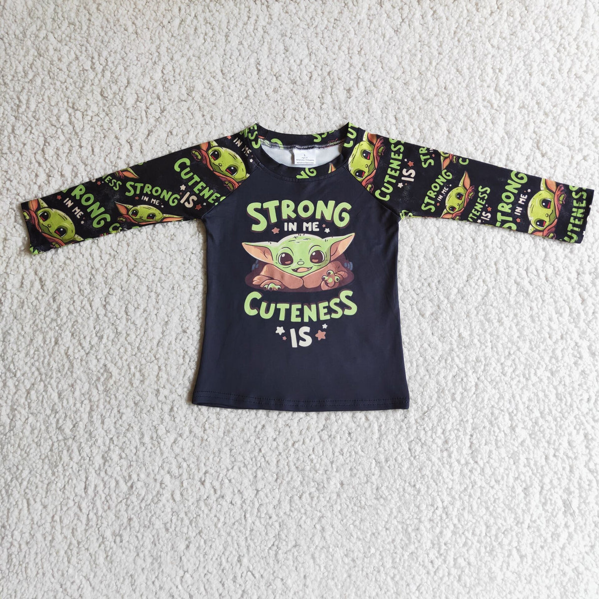(Promotion)6 A18-3 Cuteness Cartoon Print Boys Long Sleeve Tee Shirts Top