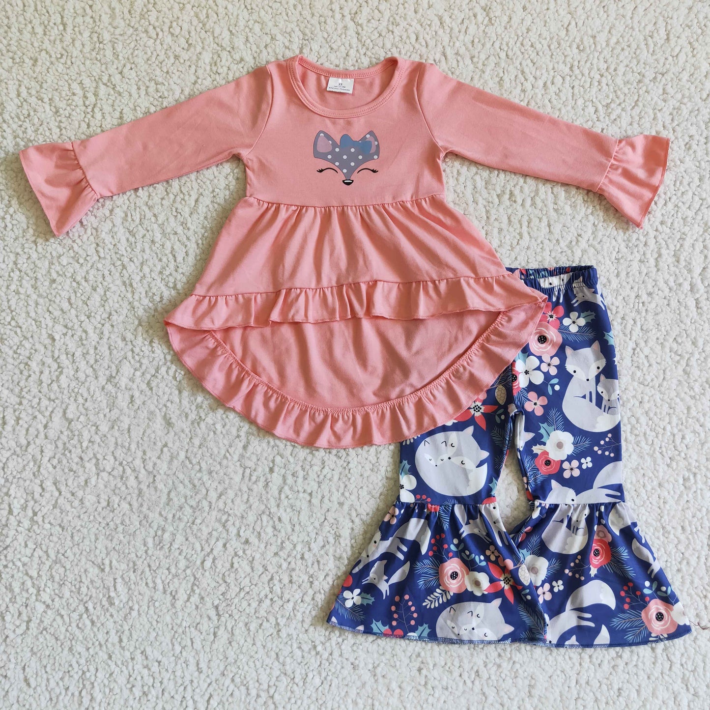 (Promotion) Long sleeve bell bottom pants outfits 6 A24-19
