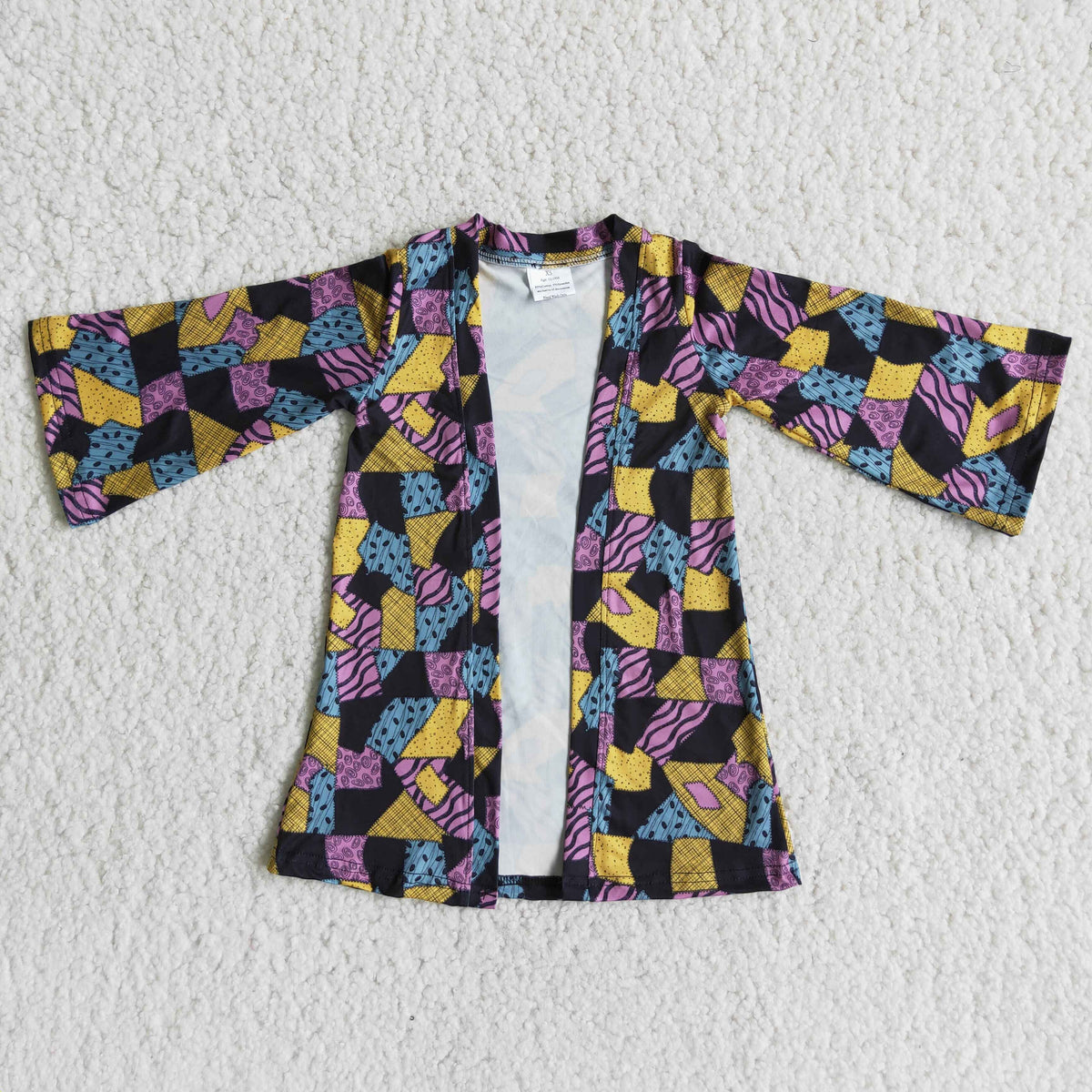 (Promotion)6 A3-14 Nightmar* Patchwork Print Baby Girls Halloween Cardigan Top