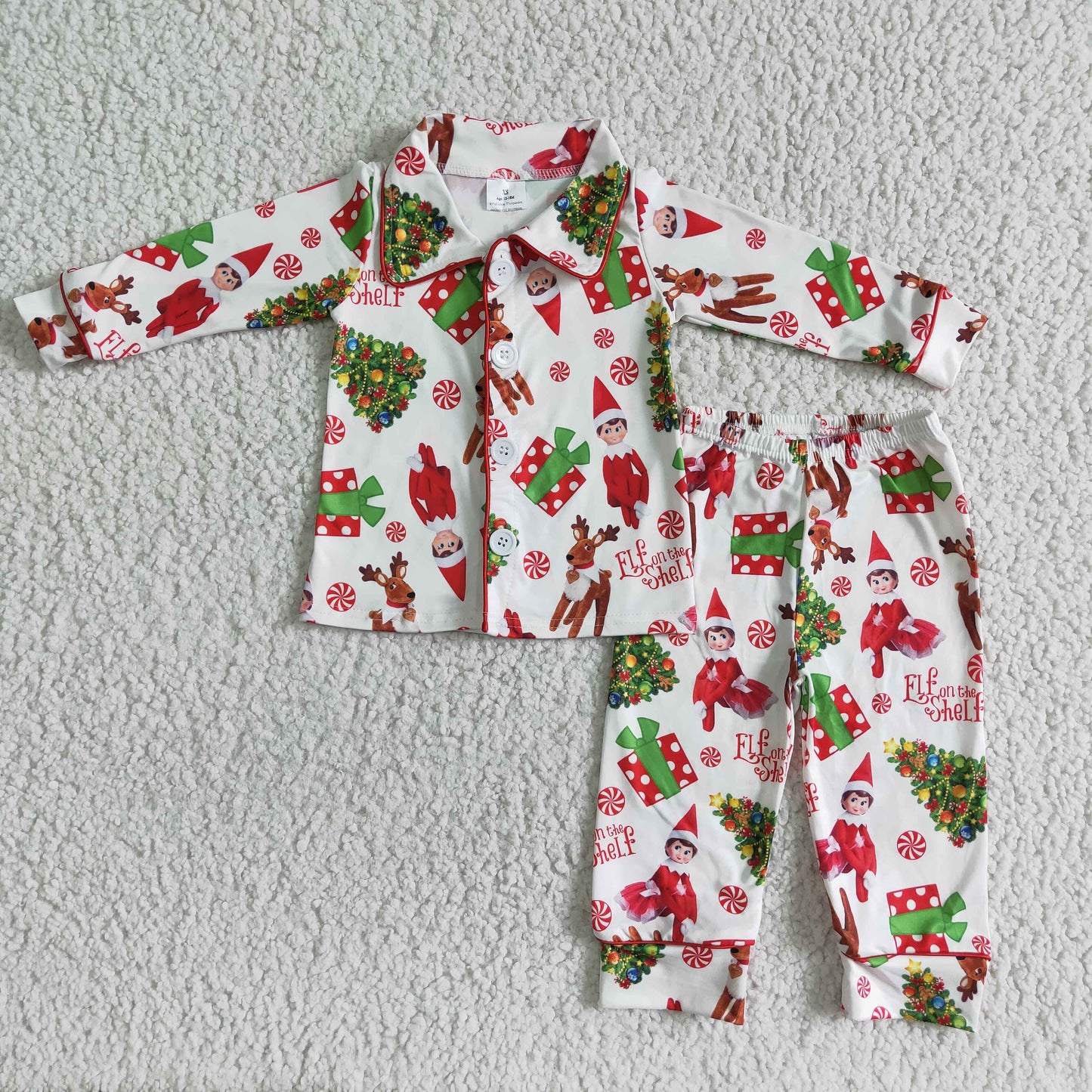 Boys long sleeve Christmas pajamas 6 B4-39