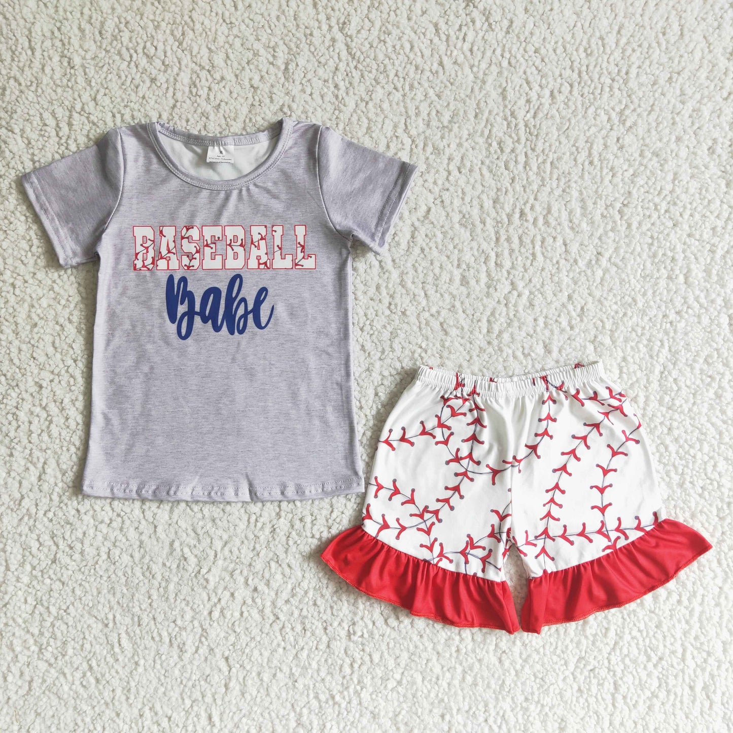 (Promotion)Short sleeve ruffles shorts summer outfits GSSO0018
