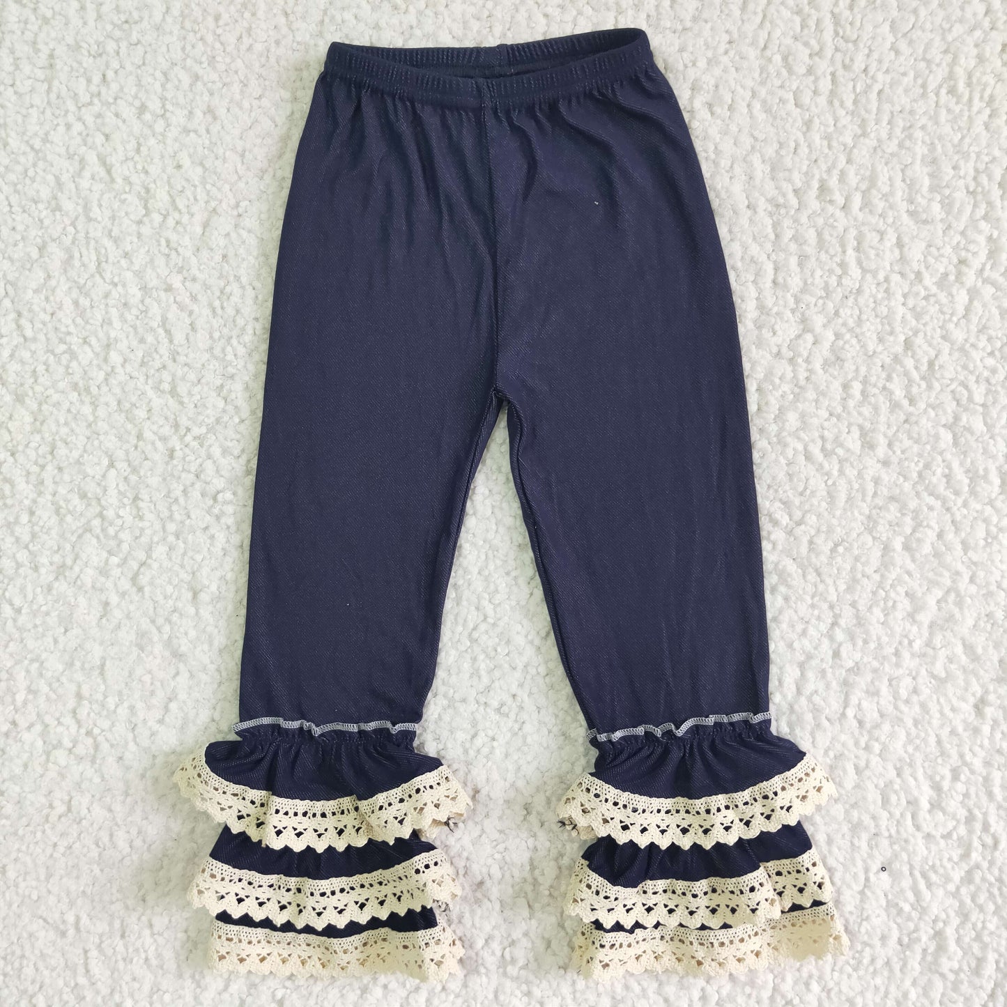 Milk silk ruffles pants A4-15