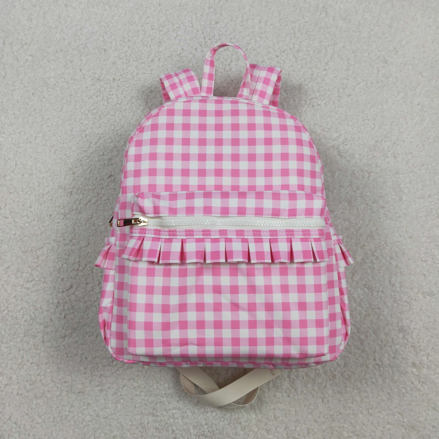 Sibling Pink Checkered Print Gym Lunch Boxes Bags