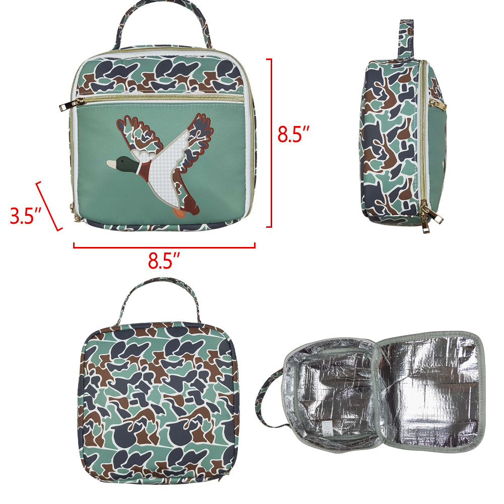 BA0270 Duck Green Camo Kids Southern Lunch Boxes Bags