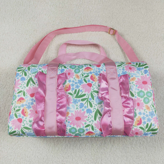 Sibling Ruffle Floral Print Gym Duffle Bags