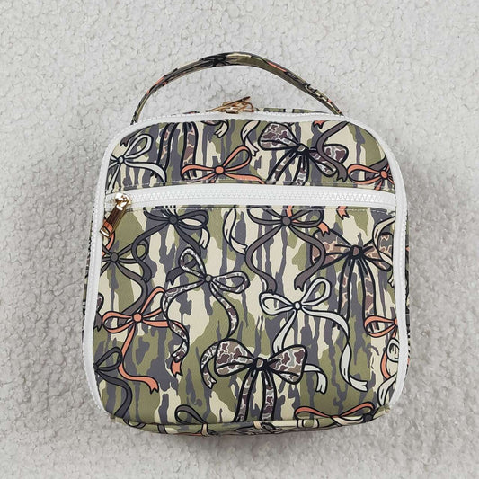 BA0393 Camo Bows Kids Southern Lunch Boxes Bags