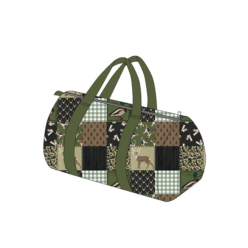 9.24 BA0442 Preorder Camo Animals Checkered Print Kids Gym Bag
