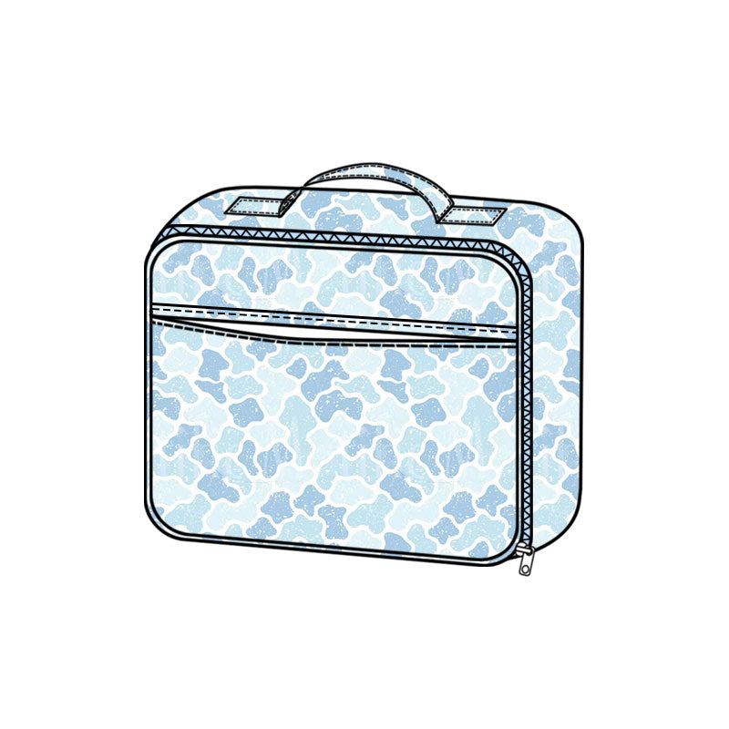 9.24 BA0451 Preorder Blue Camo Print Boys Lunch Box