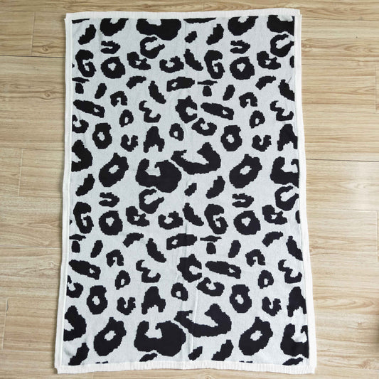 Woolen leopard print blanket BL0023