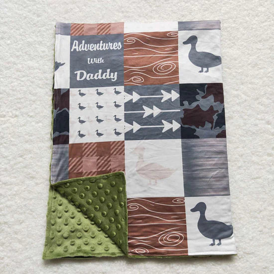 Sibling Baby Kids Children Hunting Deers Ducks Minky Blankets