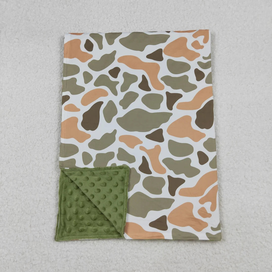 Sibling Baby Boys Hunting Oragne Green Camo Pajama Set Zipper Romper Hoodie Top
