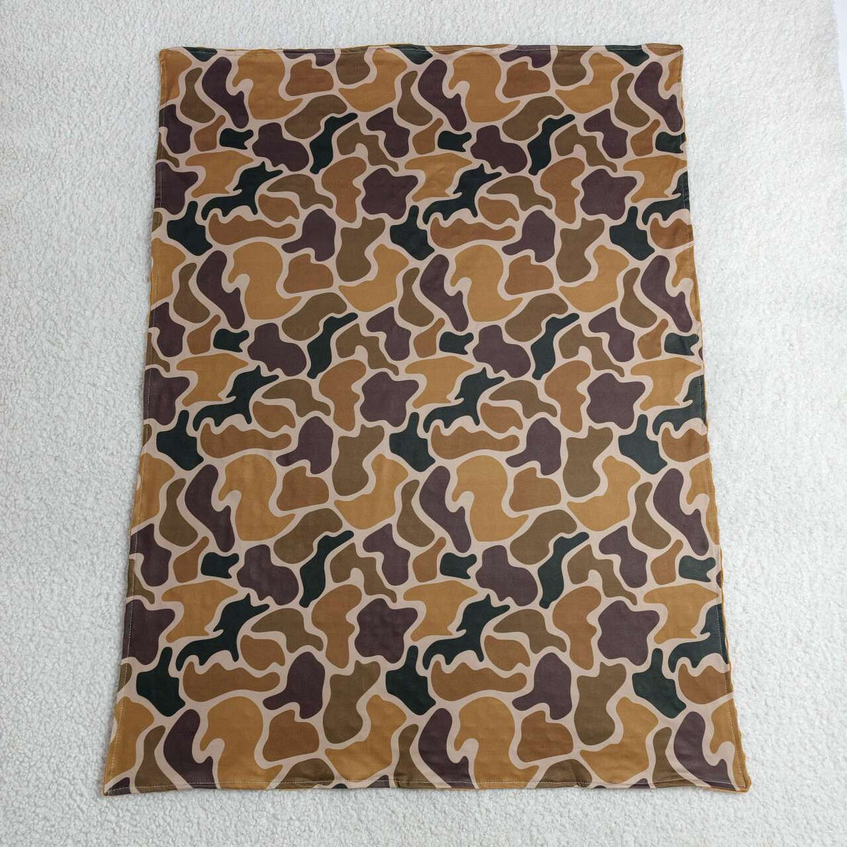 BL0231 Brown Camo Print Baby Blanket