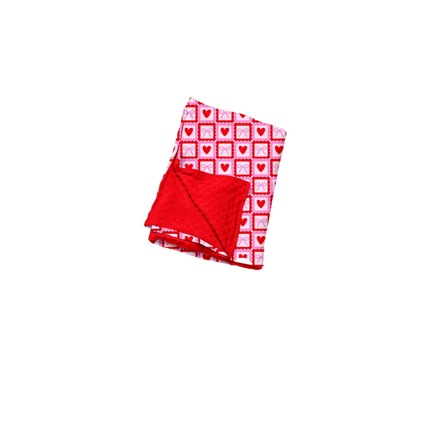 7.30 Preorder Valentine's Day Heart Baby Girls Red Blanket