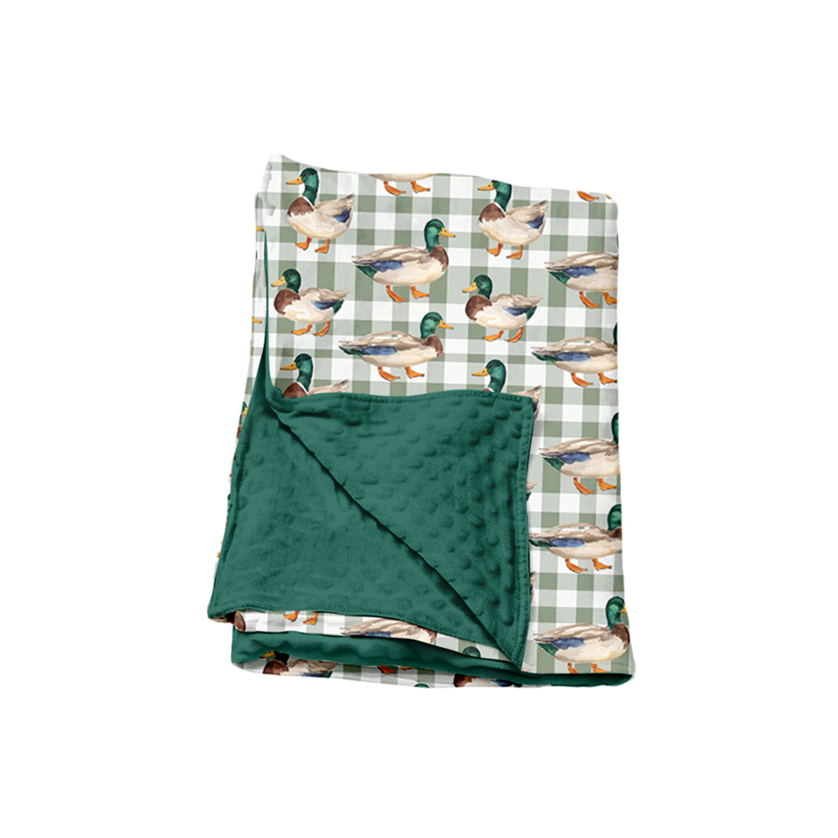 8.26 BL0300 Preorder Baby Boys Mallard Duck Green Blanket