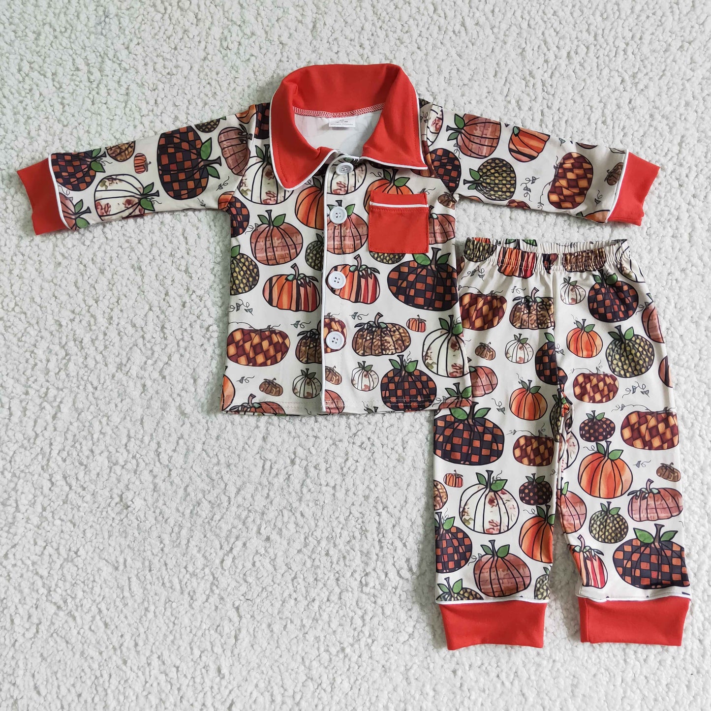 Boys fall pumpkin pajamas BLP0007