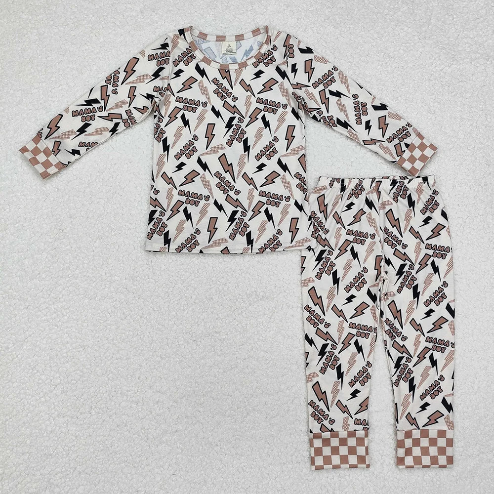 Sibling Mama's Girl Boy Long Sleeve Pajama Set