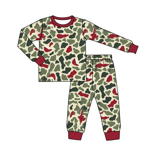 7.2 Preorder Baby Boys Christmas Camo Long Sleeve Pajama Set