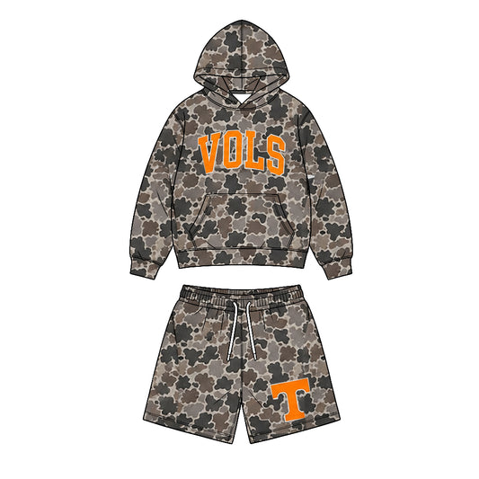 7.23 Preorder BLS0049 Baby Boys Vols Sport Team Camo Hoodie top with Shorts Outfit