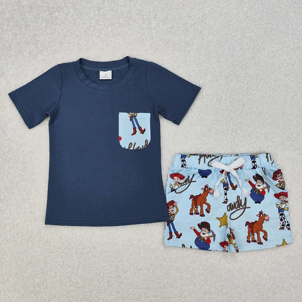 Sibling Baby Boys Toys Short Sleeve Shirt Shorts Pajamas