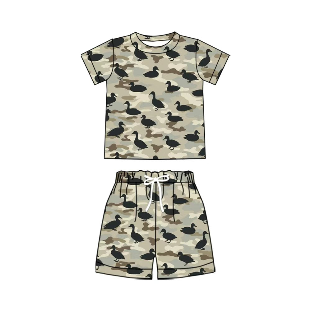 3.24 Baby Boys Mallard Duck Camo Shorts Outfit Preorder