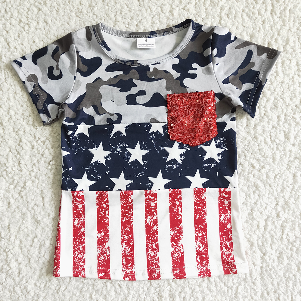 (Promotion)Boys 4th of July Tee shirts BT0008