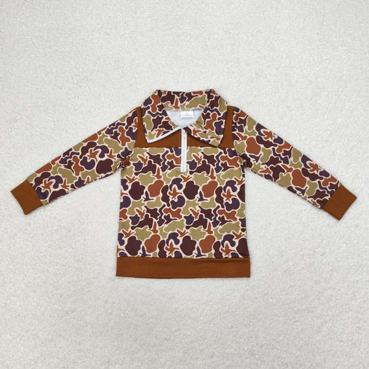 Sibling Baby Boys Brown Khaki Camo Southern Hunting Clothing Tops Romper
