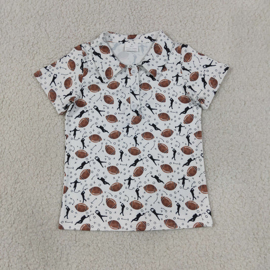 BT1324 Baby Boys Football Short Sleeve Polo T-Shirts Top
