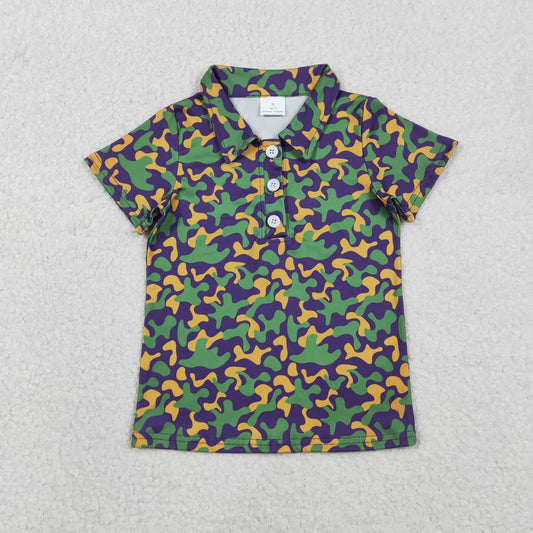 Sibling Baby Boys Mardigras Button Polo Shirts Top