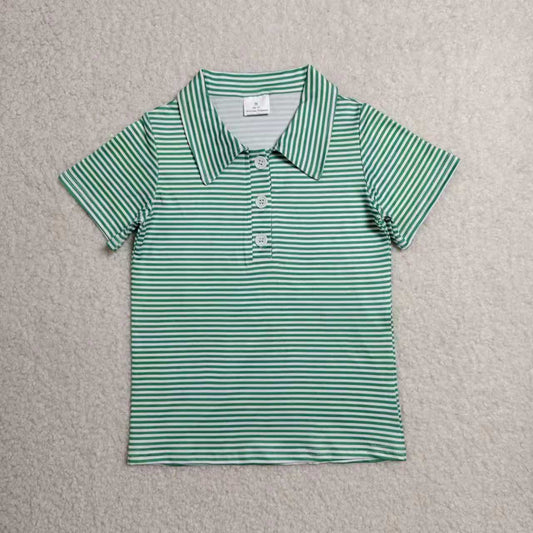 Sibling Baby Boys Striped Short Sleeve Polo Shirt Top