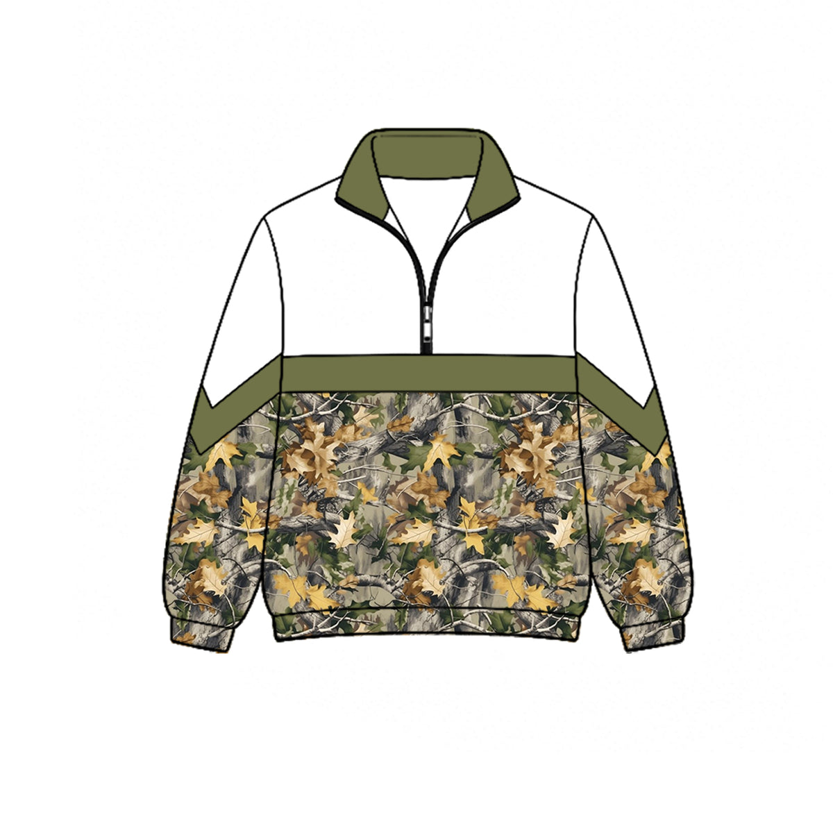 6.26 Preorder Baby Boys Realtree Oak Camo Quarter Zip Pullover