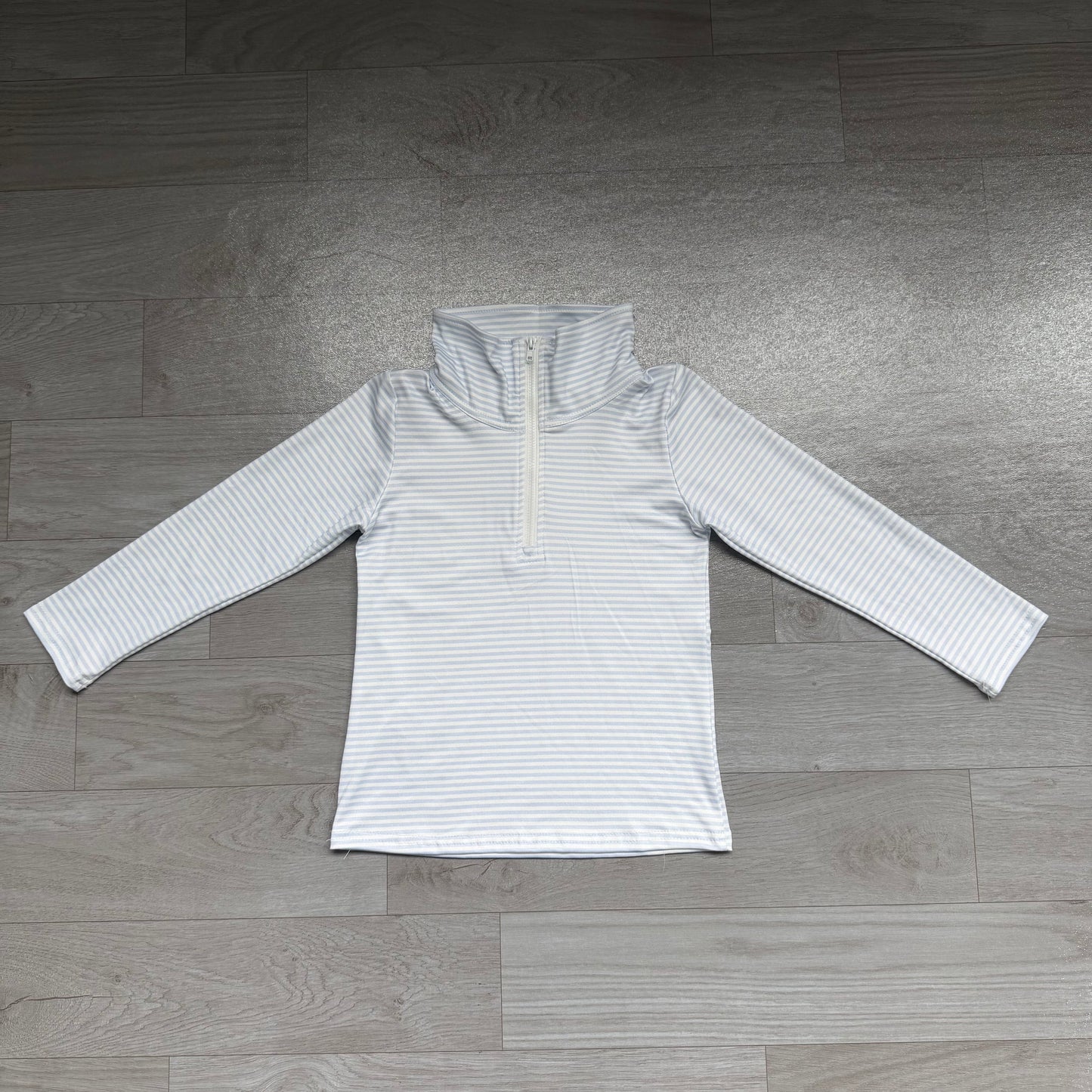 7.6 BT1878 Preorder Kids Boys Blue Long Sleeve Zipper Pullover Top