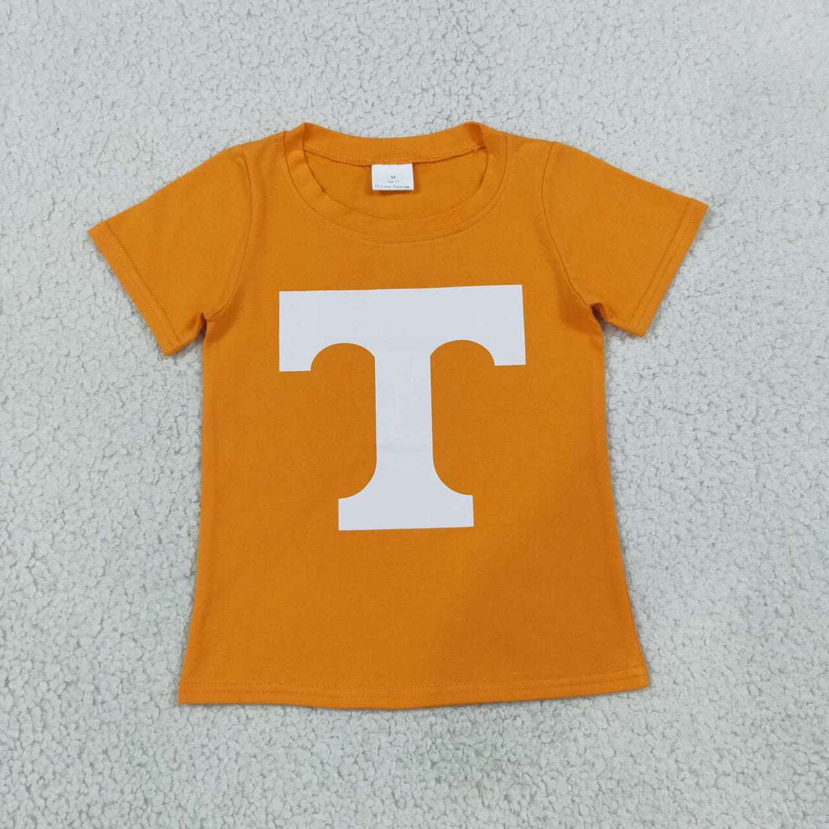 BT1881 Teams T Vinyl Orange Cotton Kids Tennessee Short Sleeve T-shirt Top