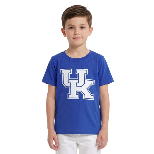 BT1882 Teams UK Vinyl Royal Blue Cotton Kids Kentucky Short Sleeve T-shirt Top