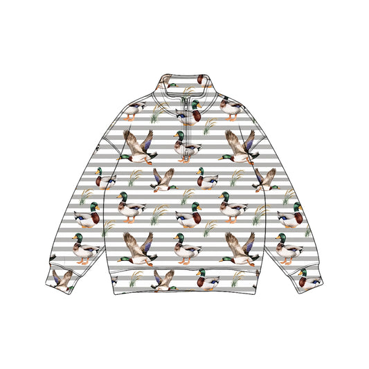 9.11 BT1969 Preorder Kids Boys Mallard Duck Long Sleeve Zipper Pullover Top