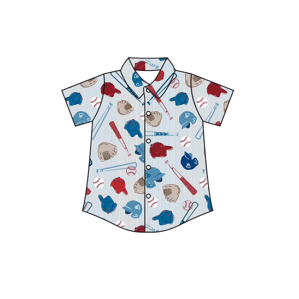 10.3 Preorder BT2000 Baby Boys Baseball Short Sleeve Shirt Top