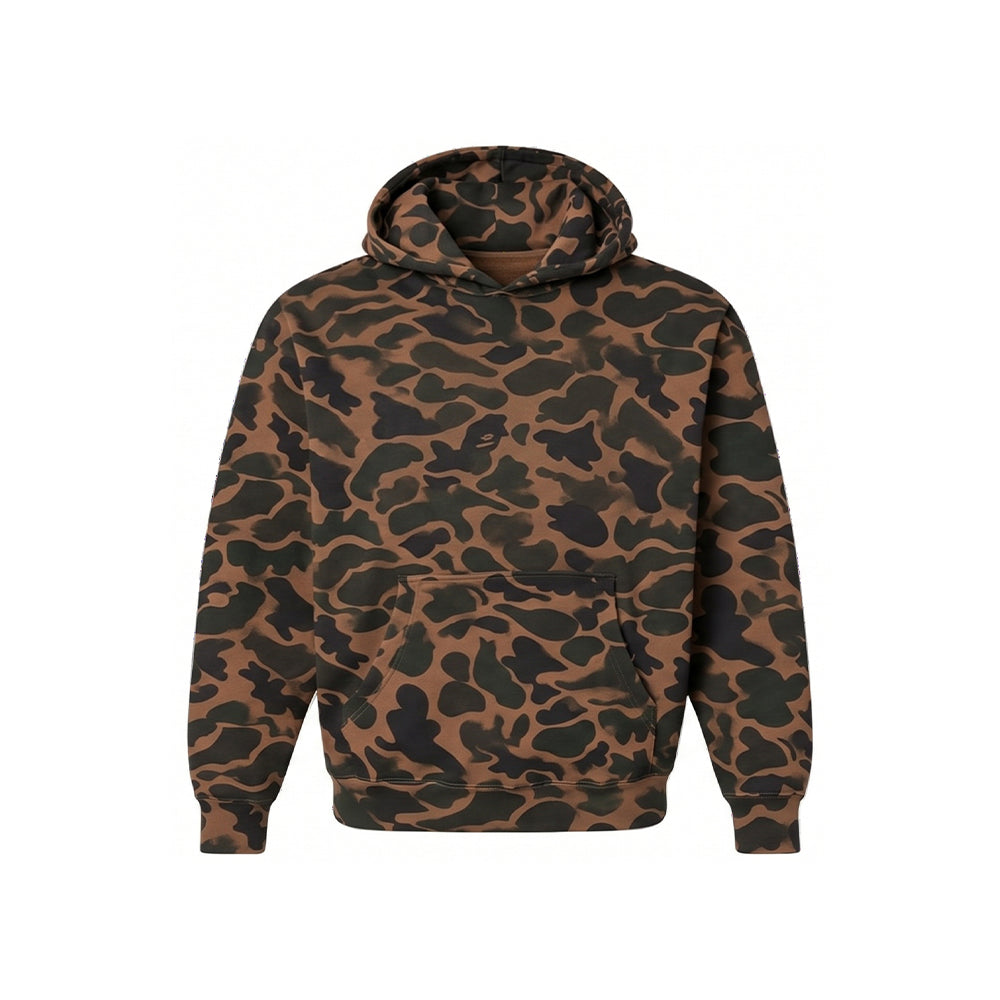 10.13 Preorder BT2002 Brown Camo Print Boys Long Sleeve Pocket Hoodie Top