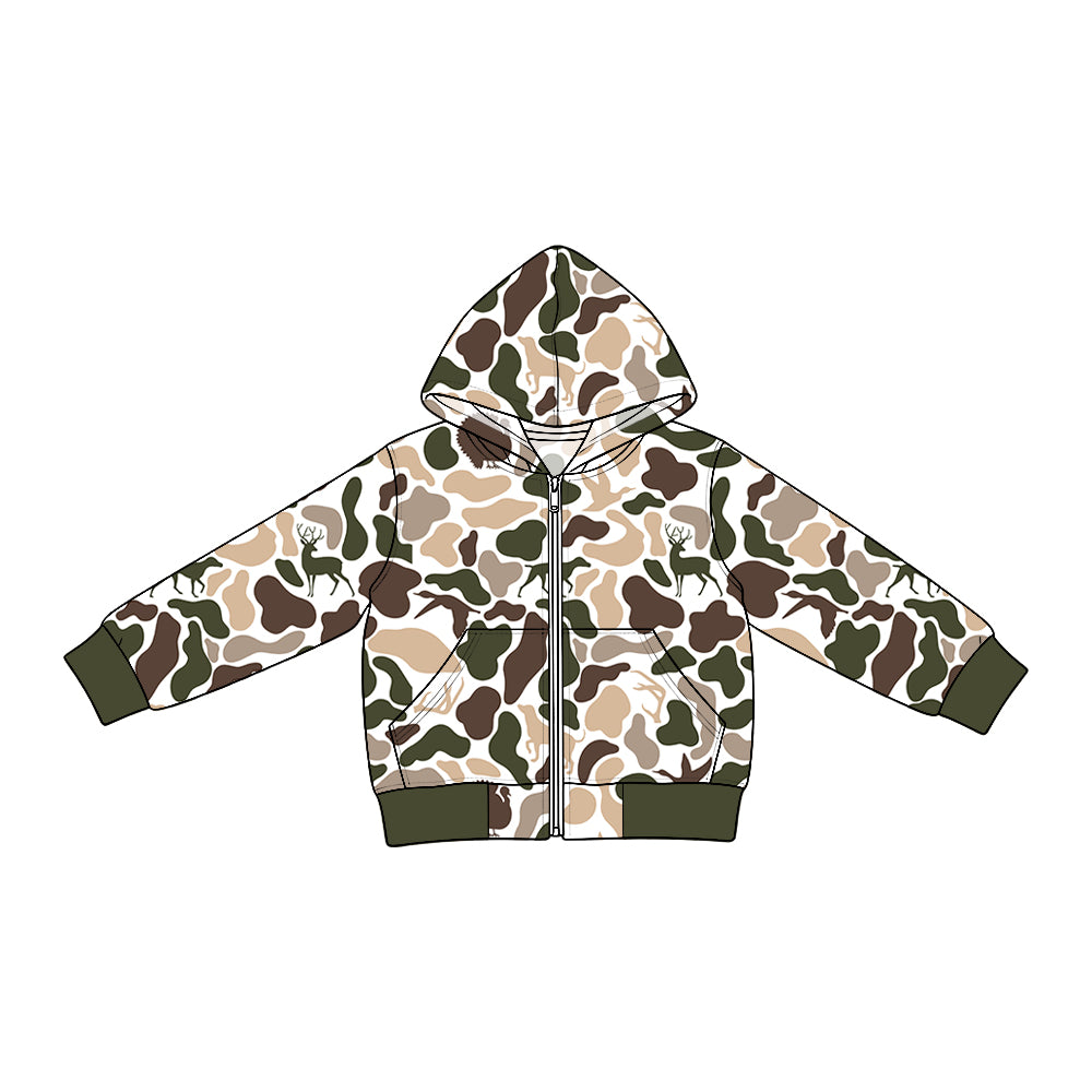 10.21 BT2016 Preorder Kids Girls Khaki Green Camo Denim Jacket