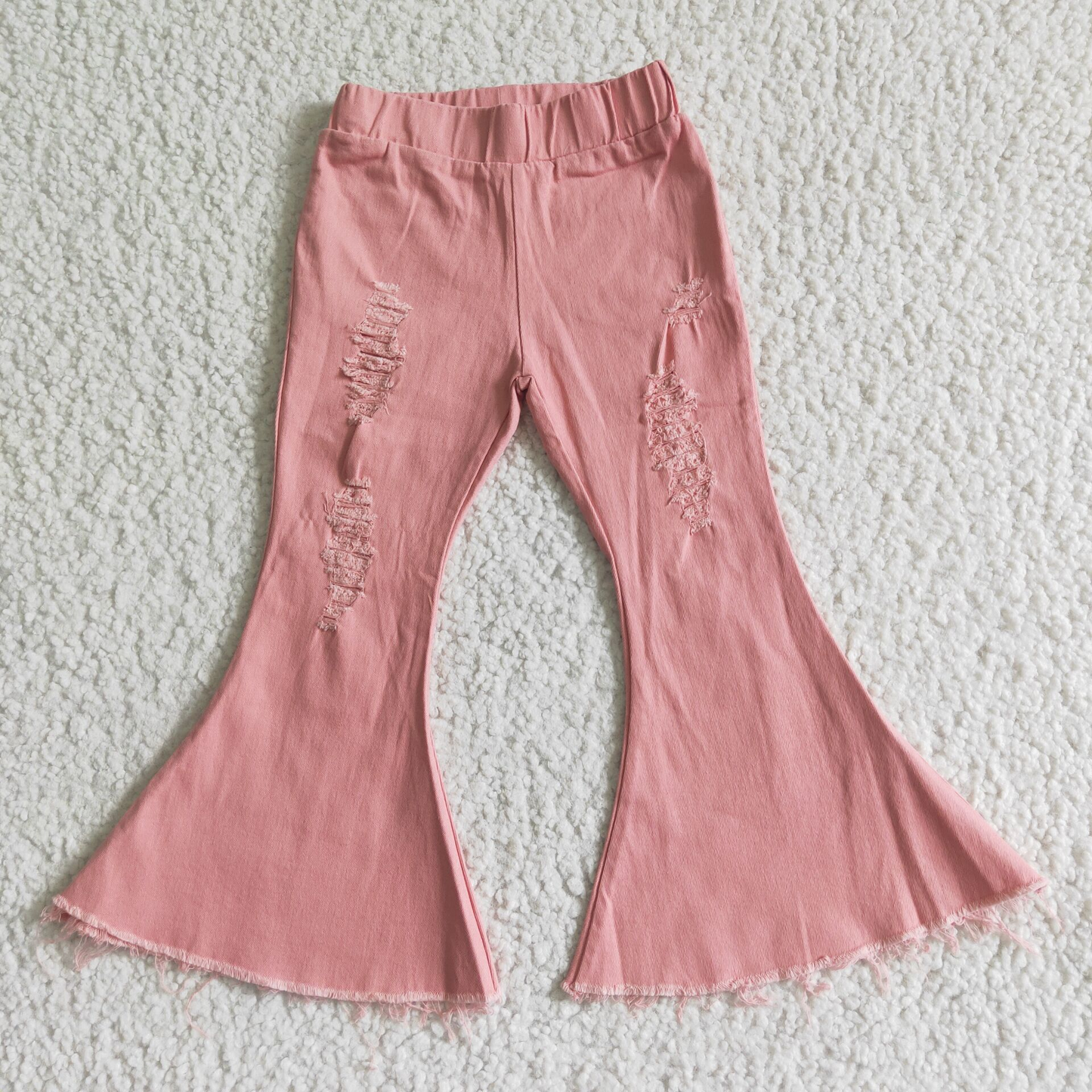 USA Shop C13-1-2 Pink Denim Bell Bottoms Jeans Girls Pants