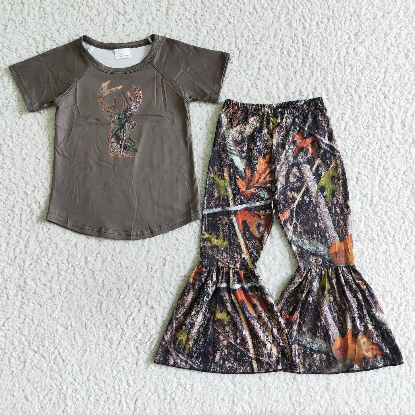 (Promotion)Short sleeve bell bottom pants outfits C6-6
