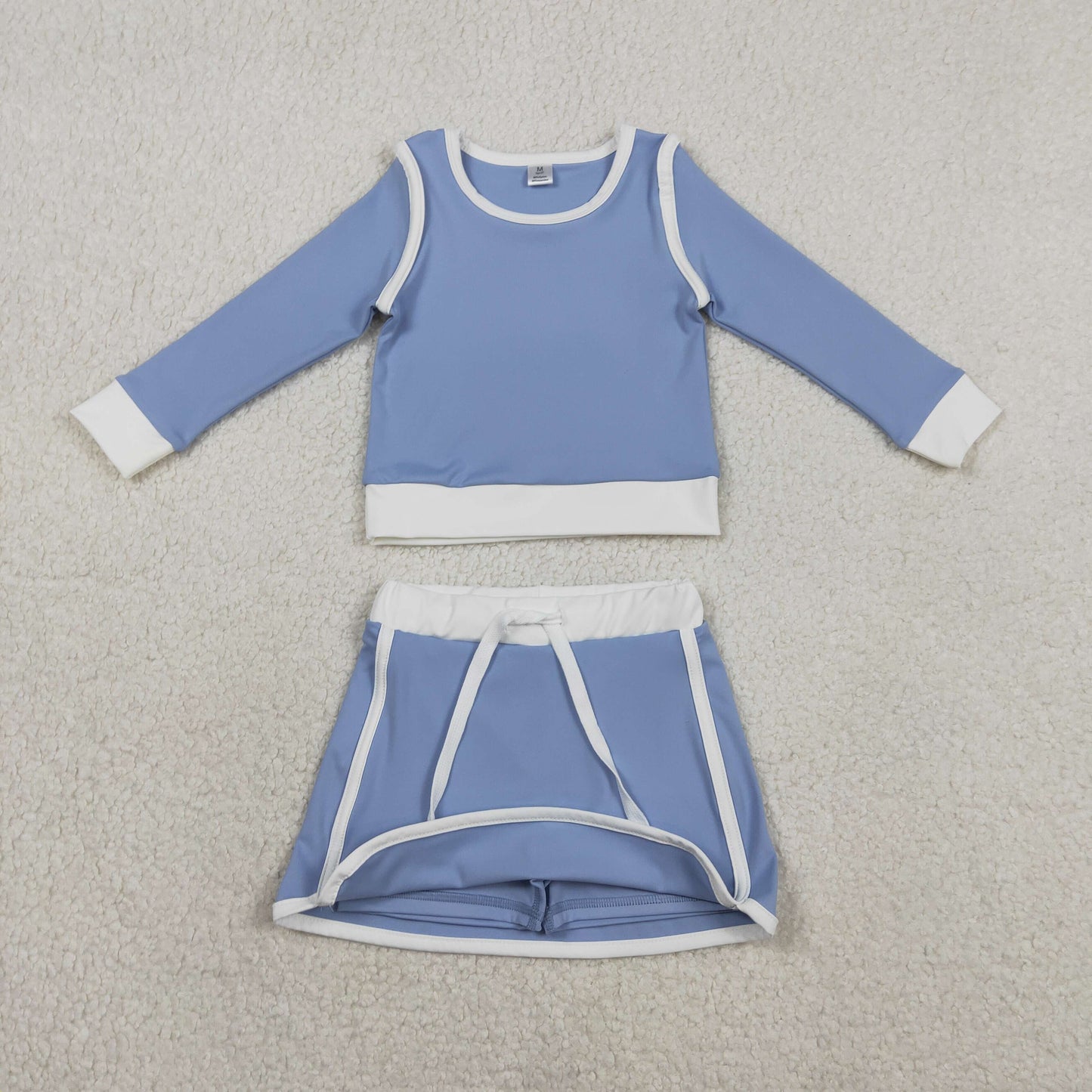 Sibling Baby Girls Long Sleeve Top Skirt Shorts Yoga Active Clothes Sets