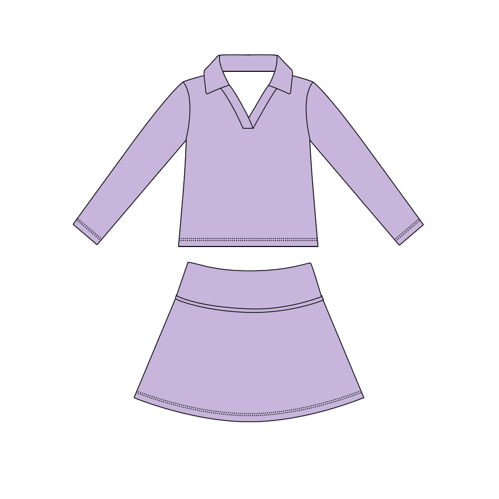 4.15 Violet Pullover Top with Skort Active Outfit Preorder