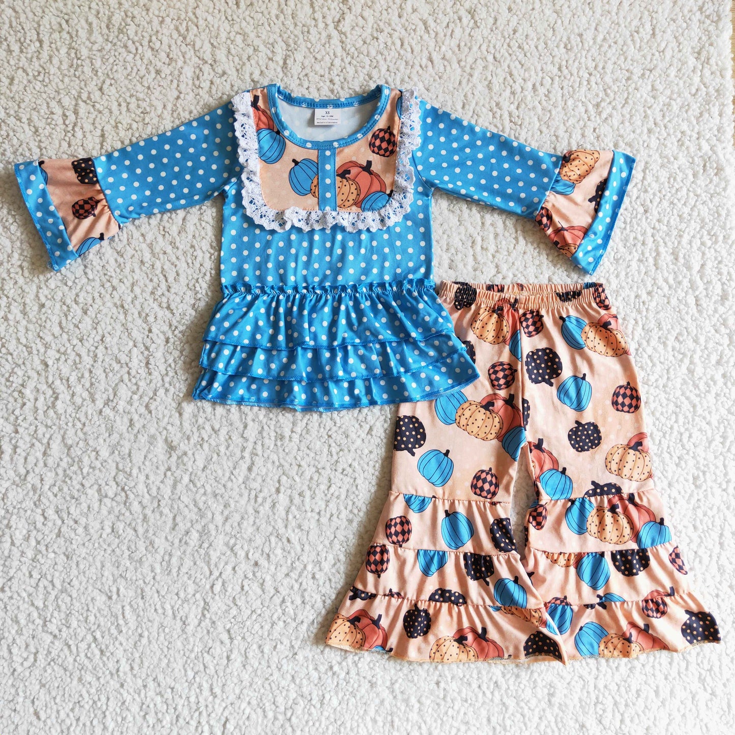Girls fall pumpkin outfits GLP0126