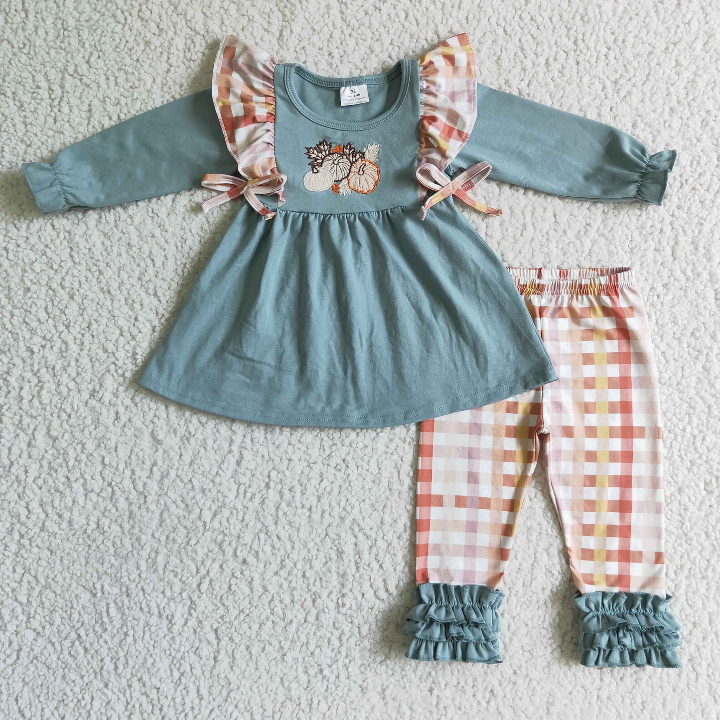 Girls fall pumpkin outfits GLP0156
