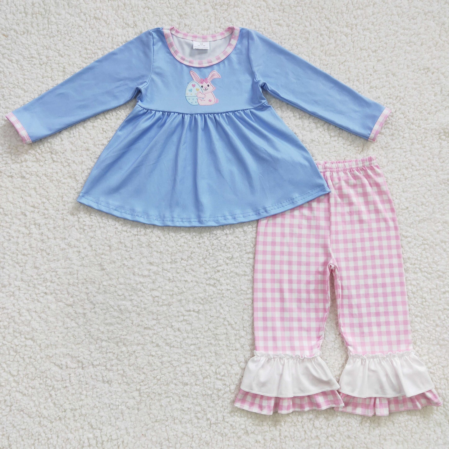 Girls bunny print Easter outfit GLP0393