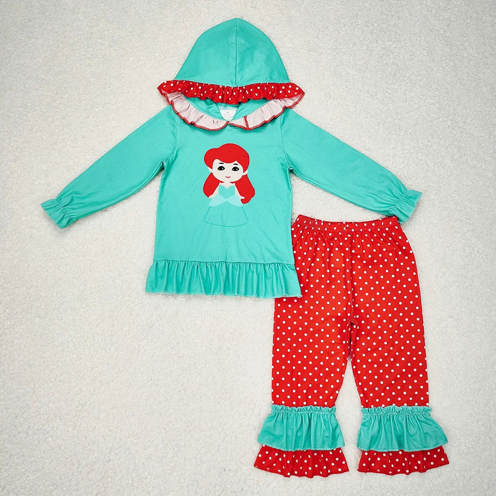 Sibling Baby Girls Floral Dinosaur Long Sleeve Hoodie Top Pants Outfit