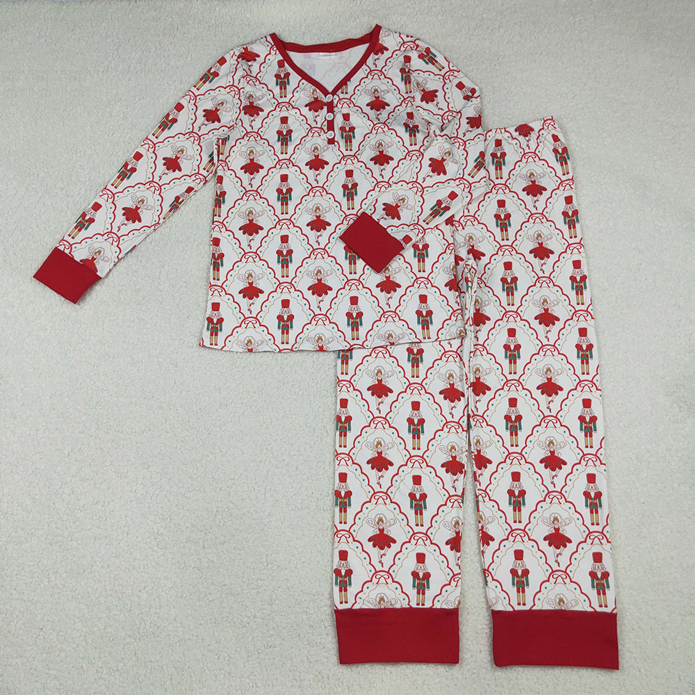 GLP2816 Adult Nutcracke* Soldier Print Woman Christmas Pajamas Clothes Set